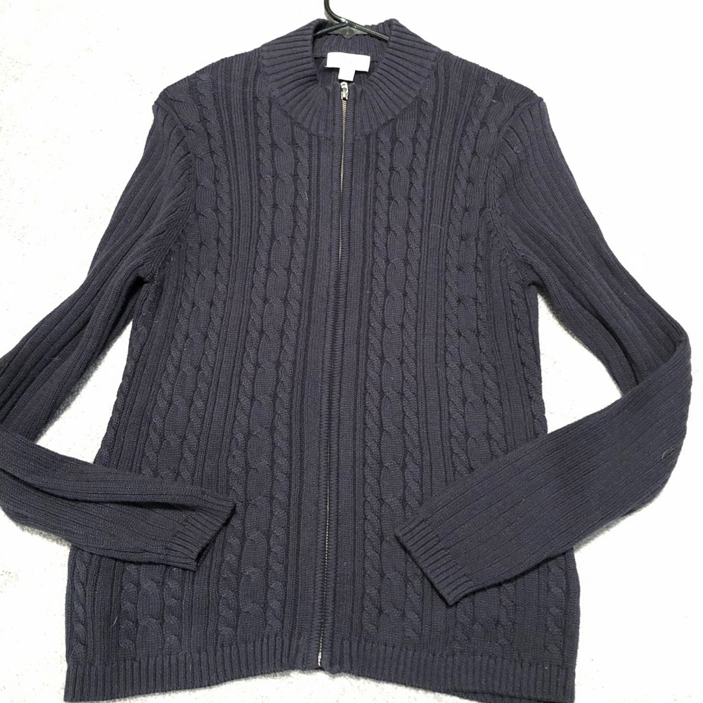 Medium Navy zipped sweater